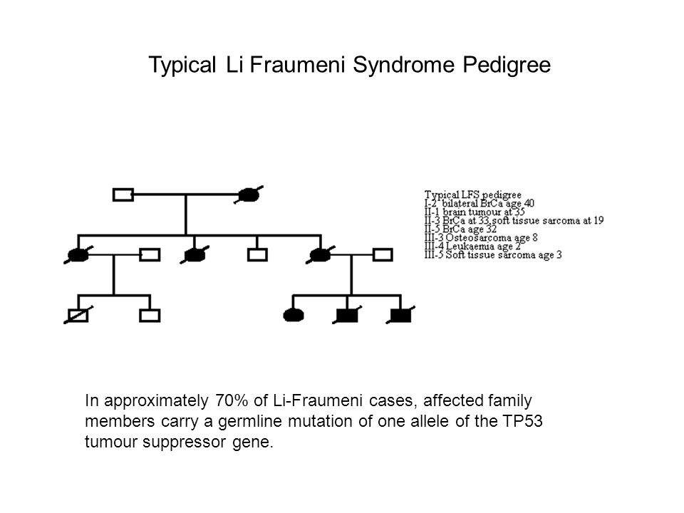 Синдром ли фраумени фото