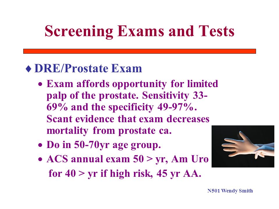annual exams suitable on 50 life old