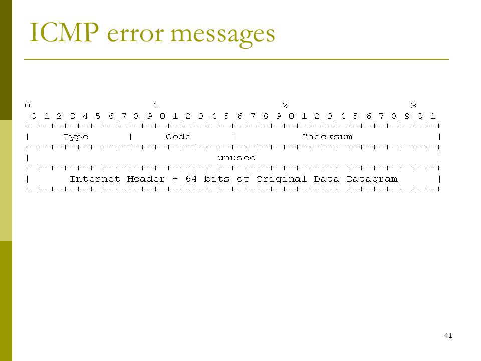 41 ICMP error messages