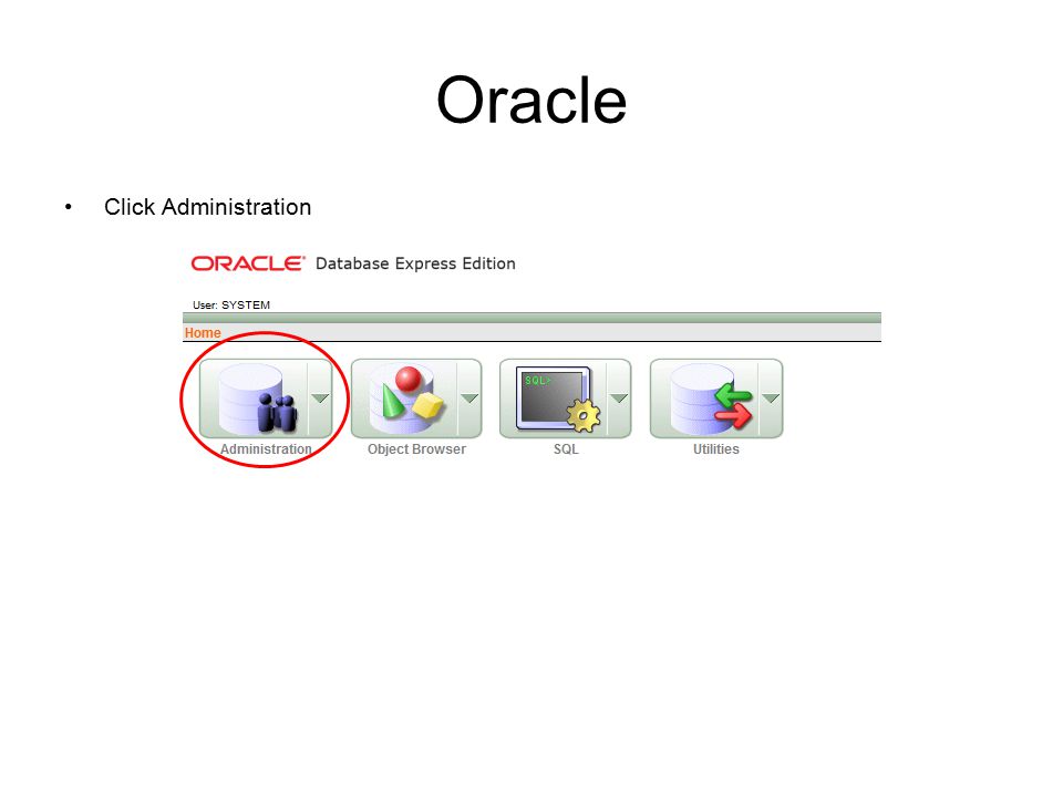 Oracle Click Administration