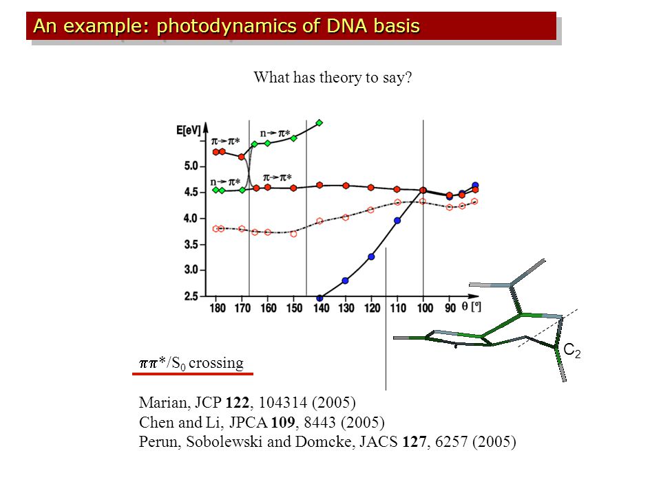An example: photodynamics of DNA basis What has theory to say.