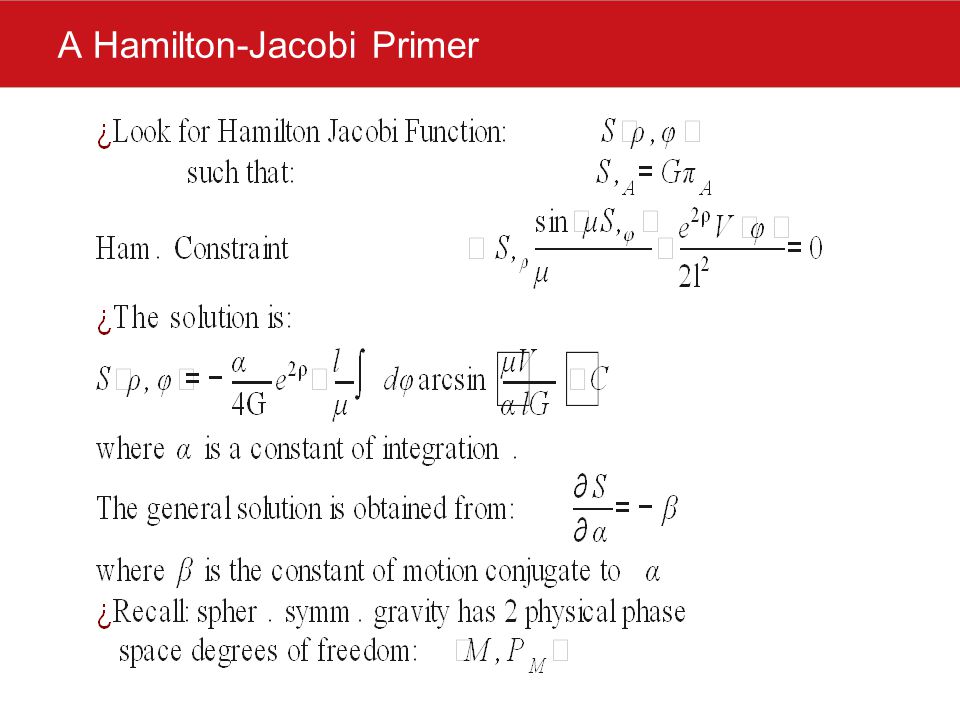 A Hamilton-Jacobi Primer