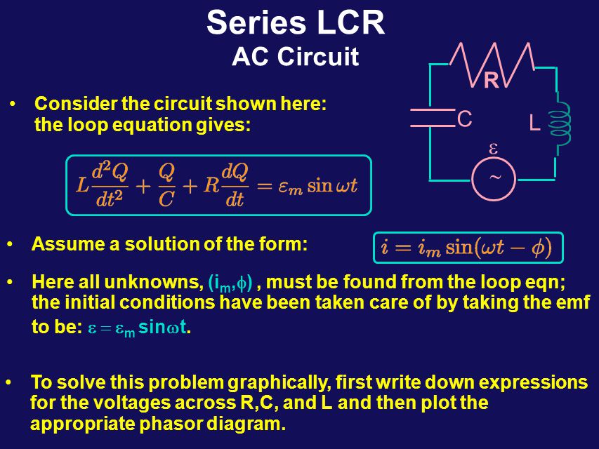 Lecture 24, ACT 1 A series LCR circuit driven by emf  =  0 sin  t produces a current i=i m sin(  t-  ).