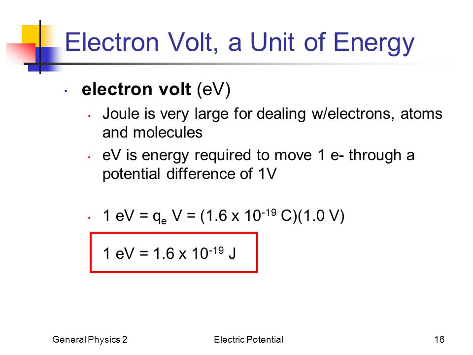 General Physics 2electric Potential1 As With Mechanics Energy Is A Useful Quantity In Studying Electric Forces Electric Potential Or Potential Electric Ppt Download
