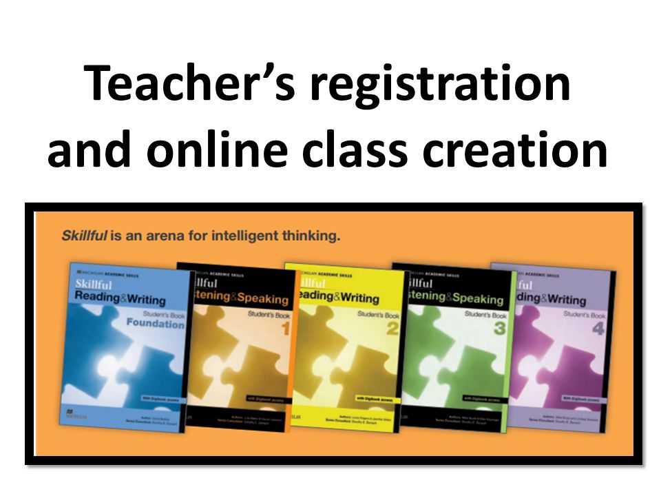 Teacher’s registration and online class creation