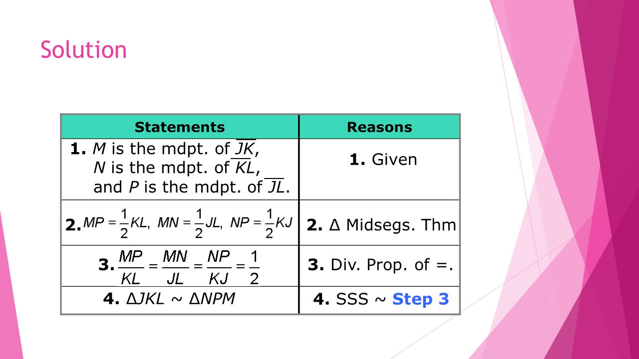 Solution 1. M is the mdpt. of JK, N is the mdpt.