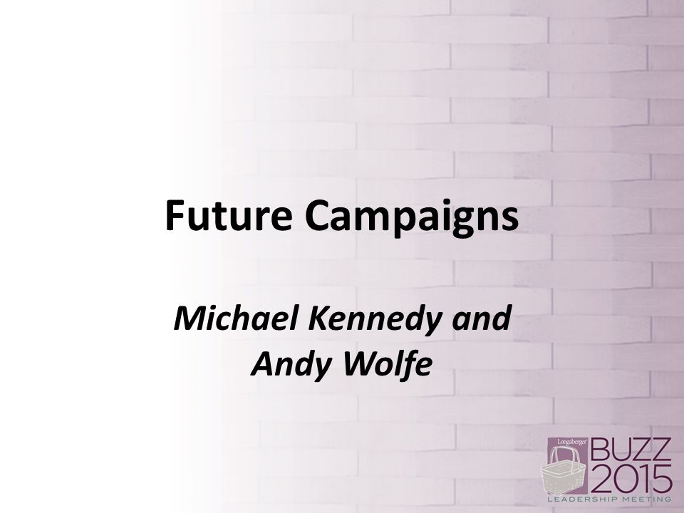 Future Campaigns Michael Kennedy and Andy Wolfe