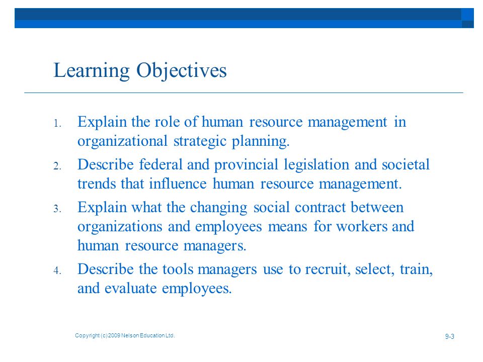 Learning Objectives 1.