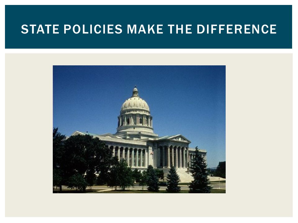 STATE POLICIES MAKE THE DIFFERENCE