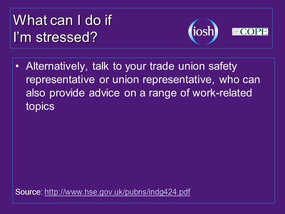 What can I do if I’m stressed.