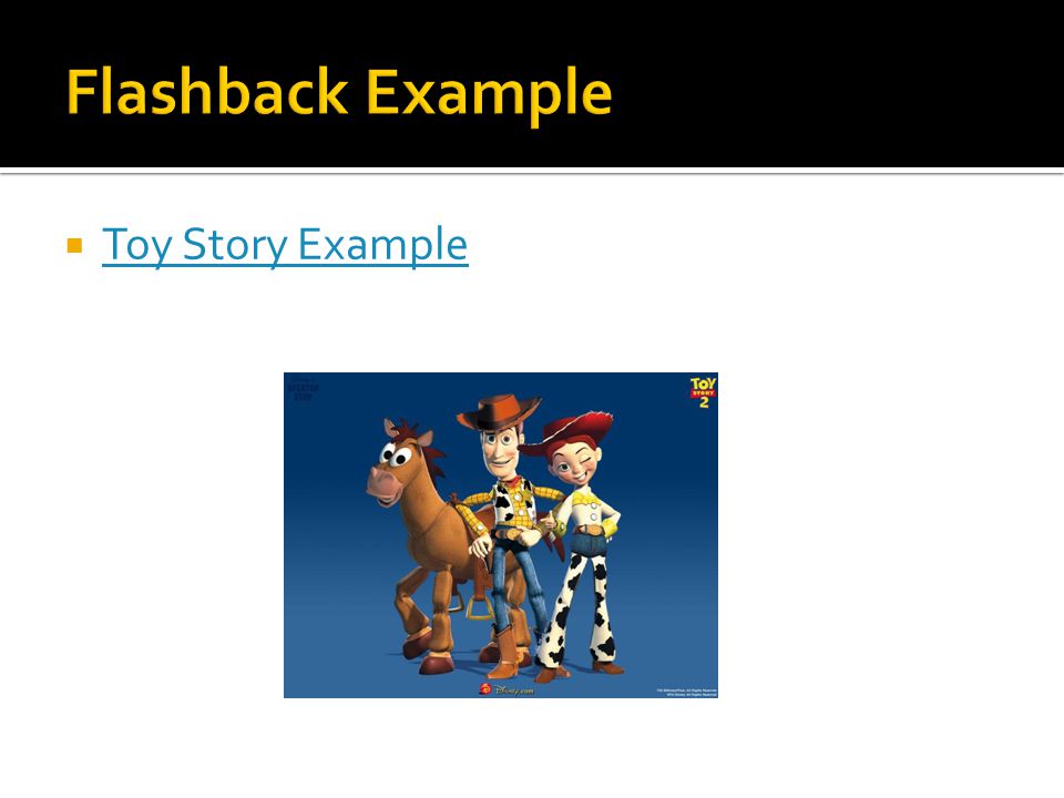  Toy Story Example Toy Story Example