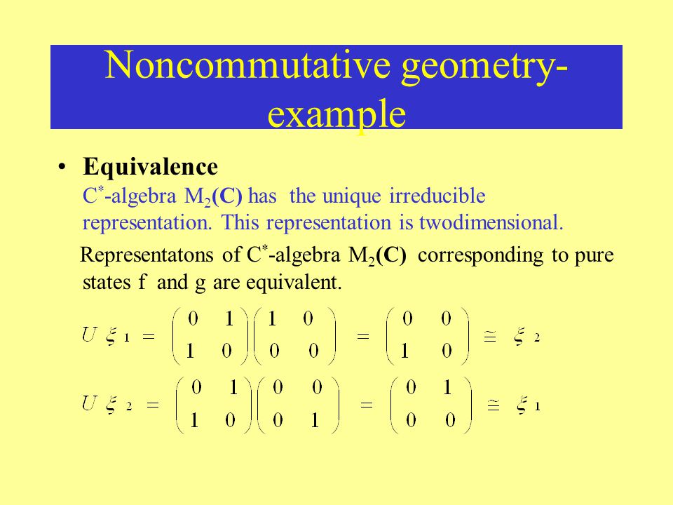 Noncommutativity&Geometry Why we need the non-commutative geometry ?  Geometrical approach in physical theories is not unified. - ppt download