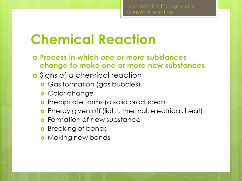Chemical Reactions Chapter 13. Objectives  SPI Classify common substances  as elements or compounds based on their symbols or formulas.  SPI. - ppt  download