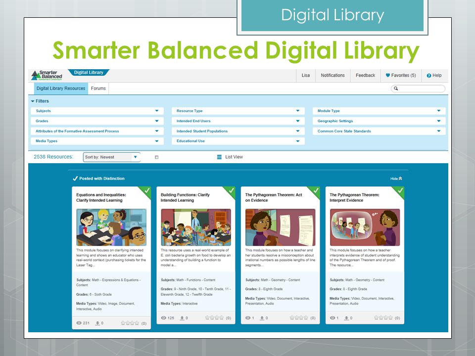 Smarter Balanced Digital Library Digital Library