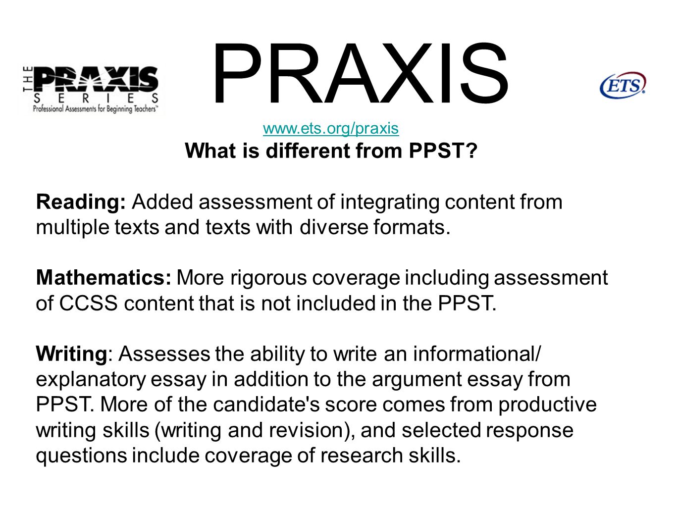 praxis essay examples