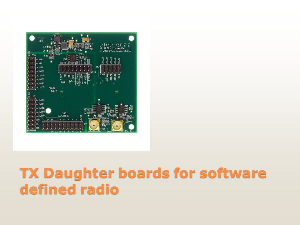 TX Daughter boards for software defined radio
