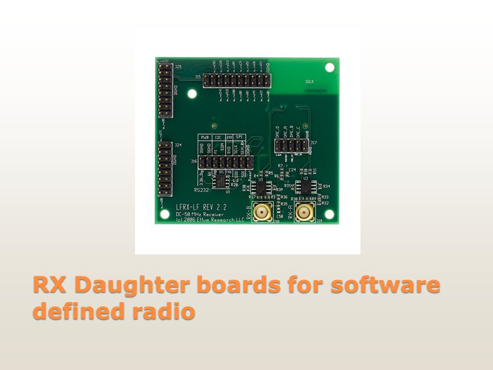 RX Daughter boards for software defined radio