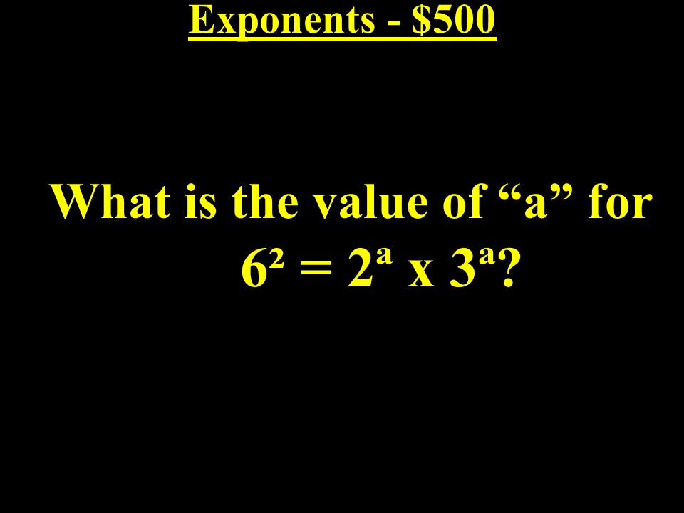 C1-$400 Answer: a = 3