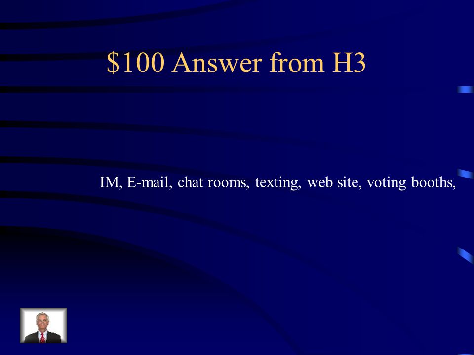 $100 Question from H3 What is one of the most common types of cyber bullying