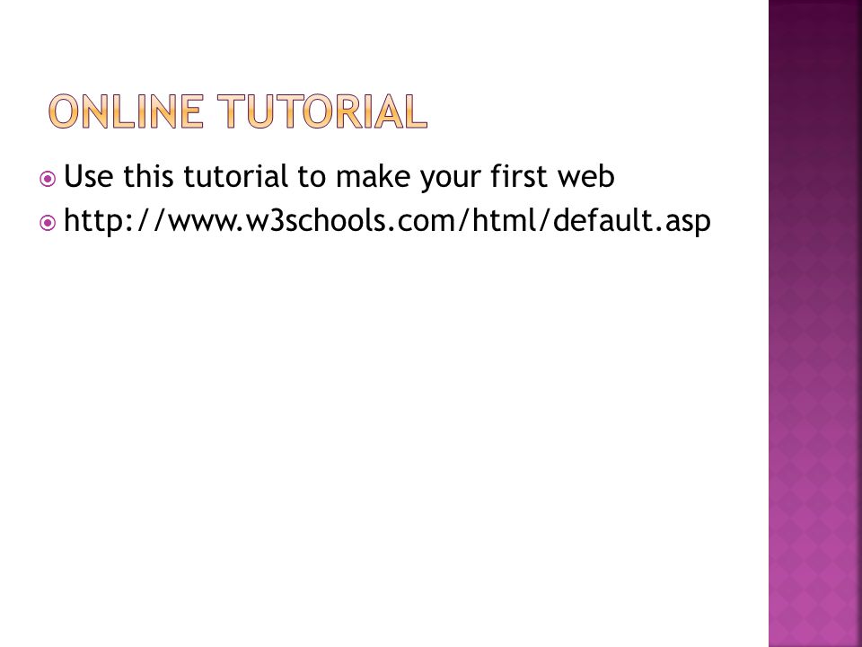  Use this tutorial to make your first web 