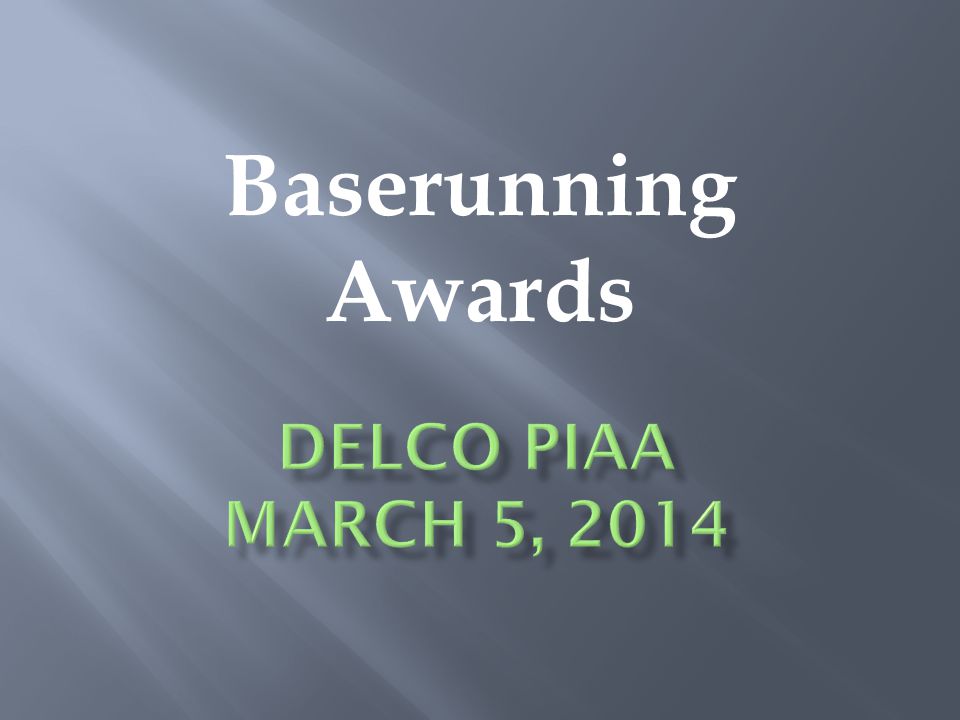 Baserunning Awards