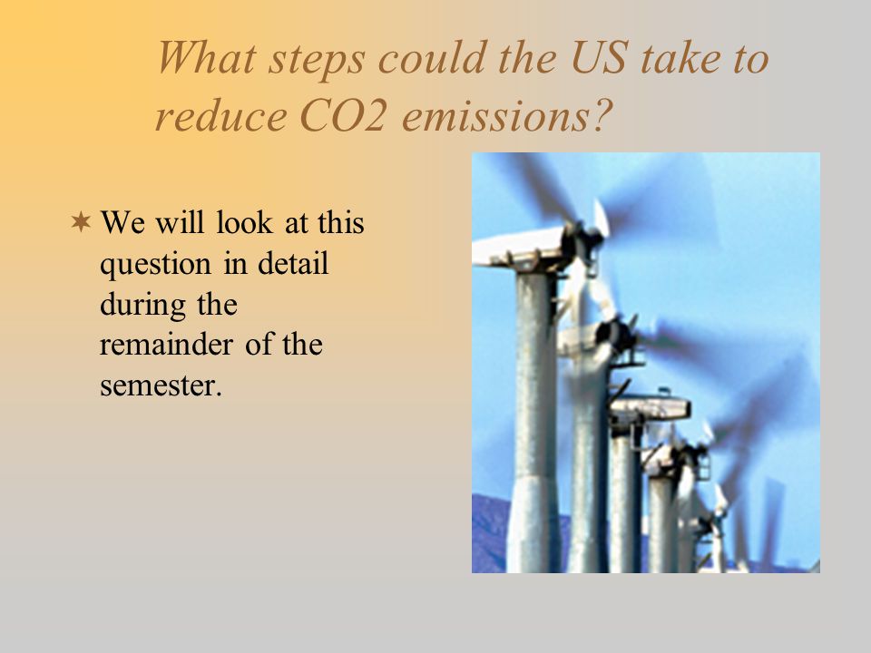 What steps could the US take to reduce CO2 emissions.