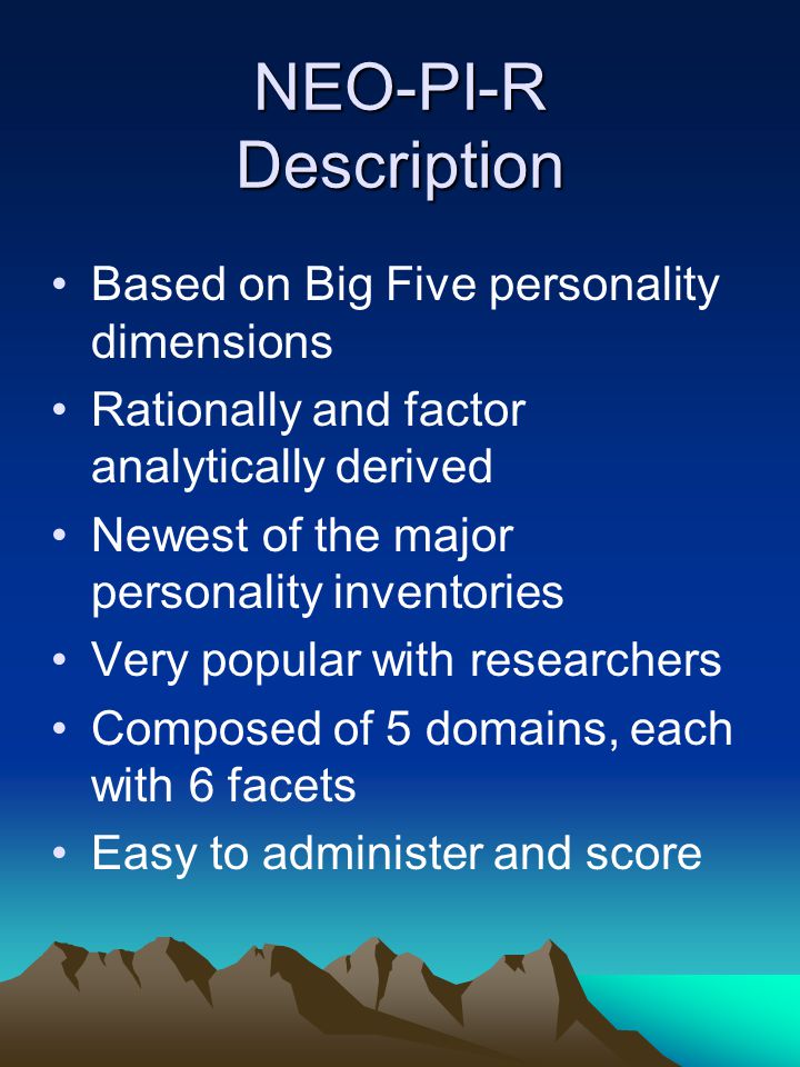 Neo Pi R Personality Inventories Look For Good Psychometrics Beware The Barnum Effect Construction Strategies Rational Theoretical Criterion Keying Ppt Download