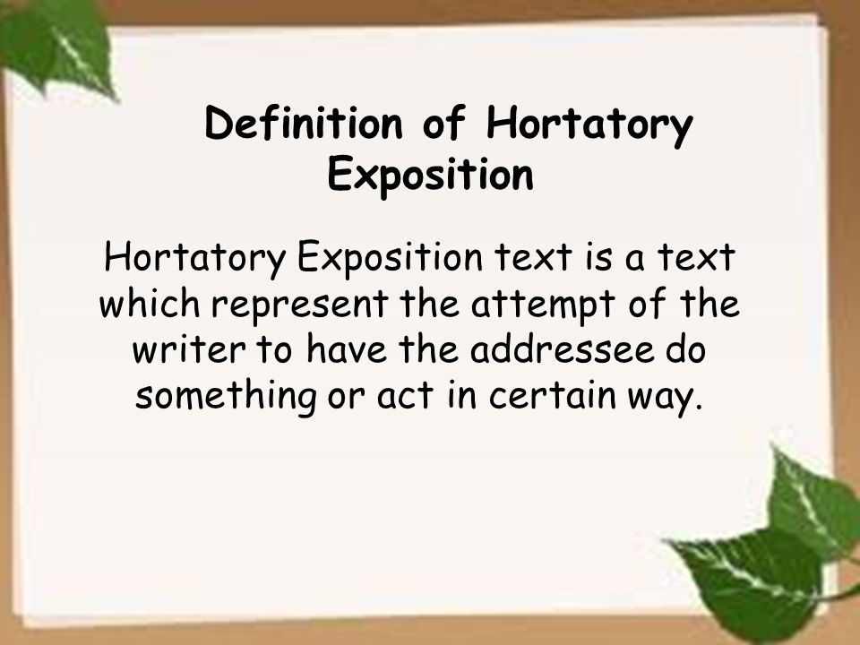 contoh hortatory exposition text bahasa inggris