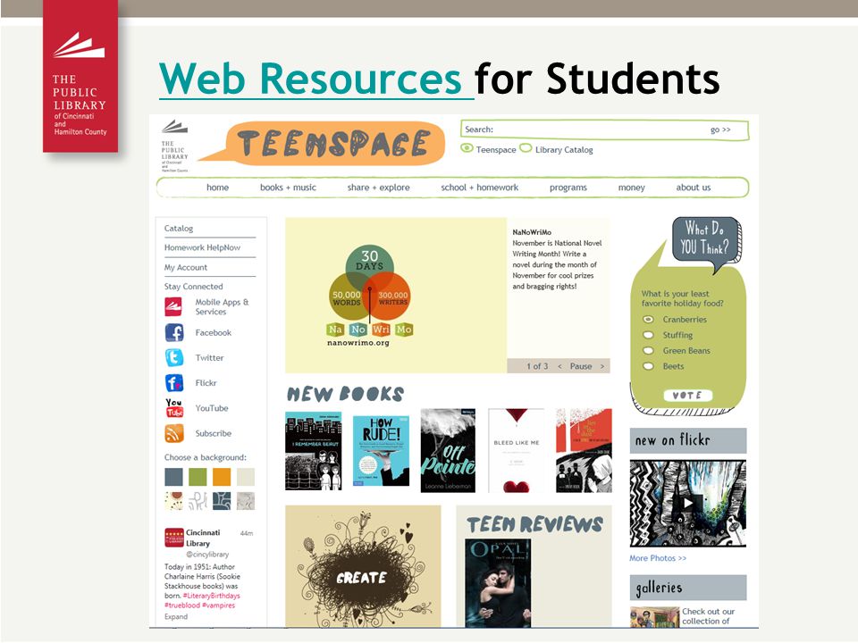 Web Resources Web Resources for Students