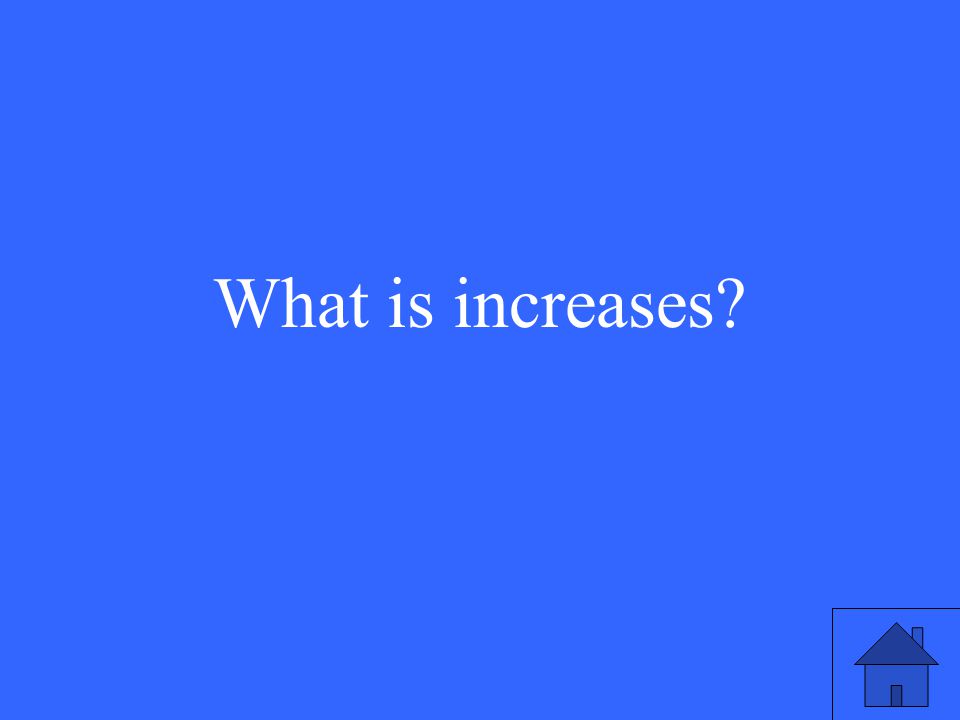 What is increases