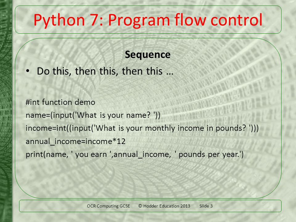 OCR Computing GCSE © Hodder Education 2013 Slide 1 OCR GCSE Computing ...