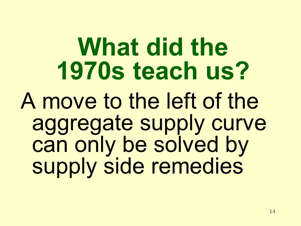 14 What did the 1970s teach us.