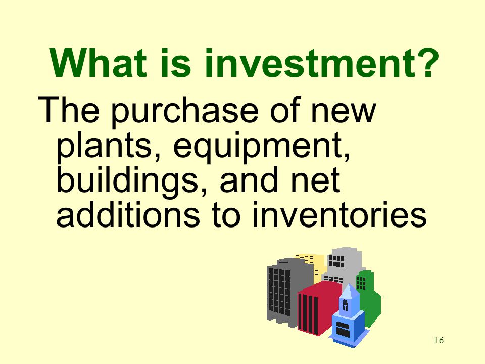 16 What is investment.