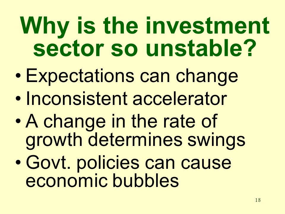 18 Why is the investment sector so unstable.
