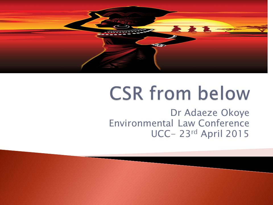 Dr Adaeze Okoye Environmental Law Conference UCC- 23 rd April 2015