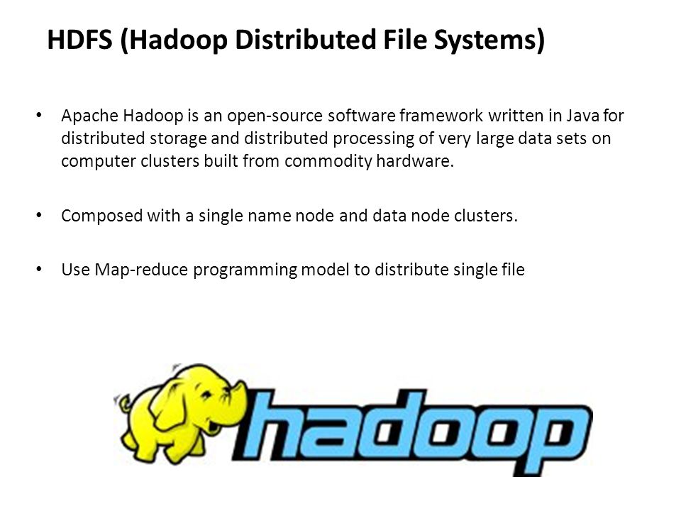 Apache Hadoop is an open-source software framework written in Java for distributed storage and distributed processing of very large data sets on computer clusters built from commodity hardware.