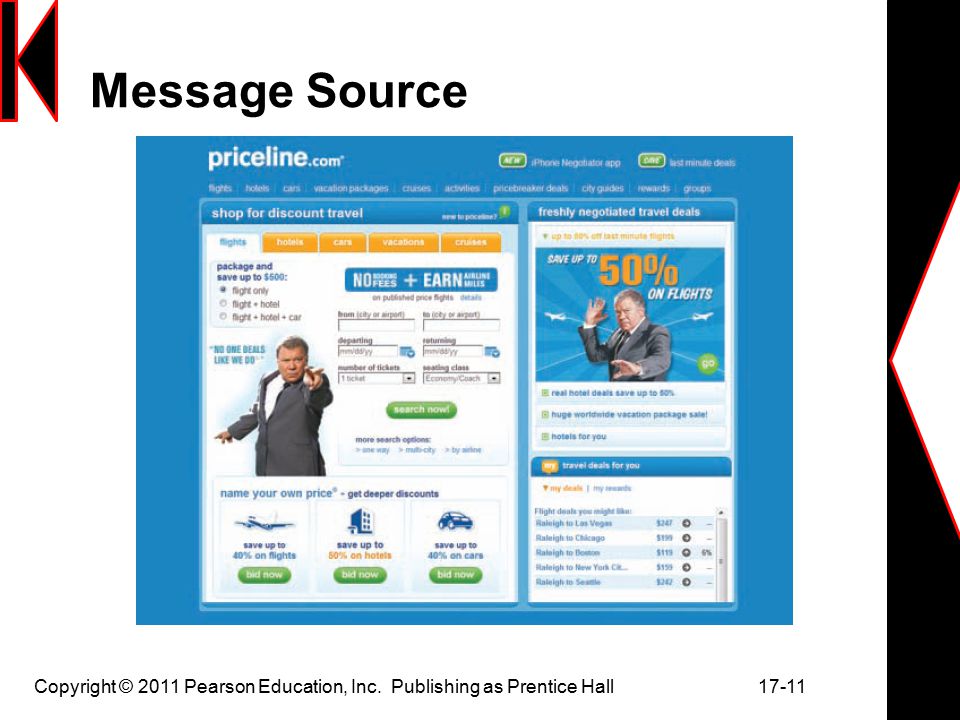 Copyright © 2011 Pearson Education, Inc. Publishing as Prentice Hall Message Source
