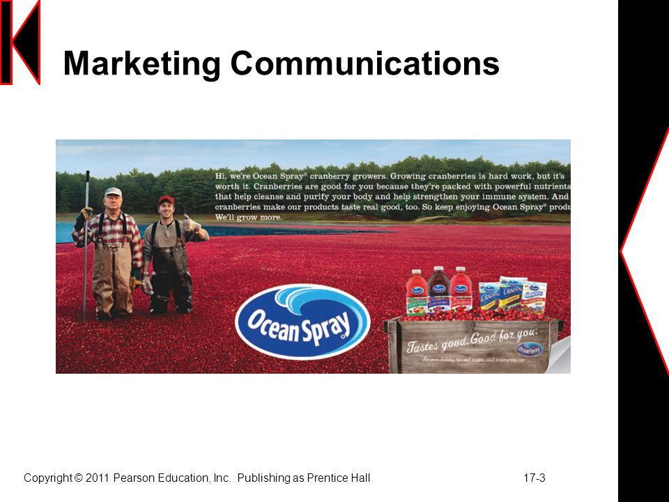 Copyright © 2011 Pearson Education, Inc. Publishing as Prentice Hall 17-3 Marketing Communications
