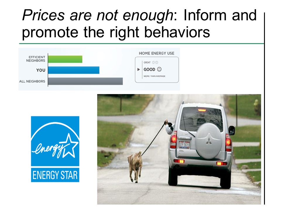 Prices are not enough: Inform and promote the right behaviors