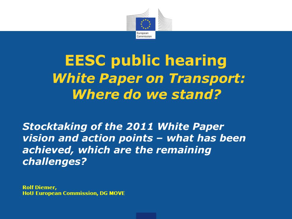 EESC public hearing White Paper on Transport: Where do we stand.