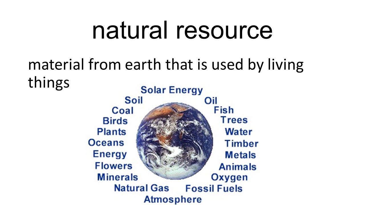 natural resource material from earth that is used by living things