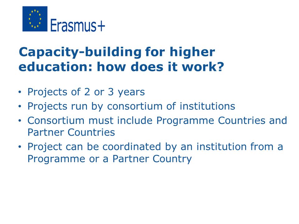 Capacity-building for higher education: how does it work.