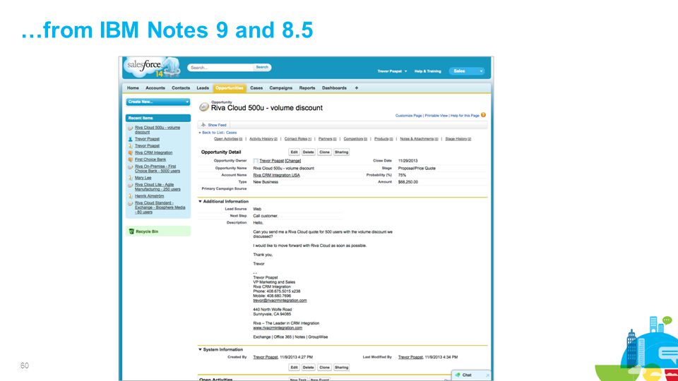 60 …from IBM Notes 9 and 8.5