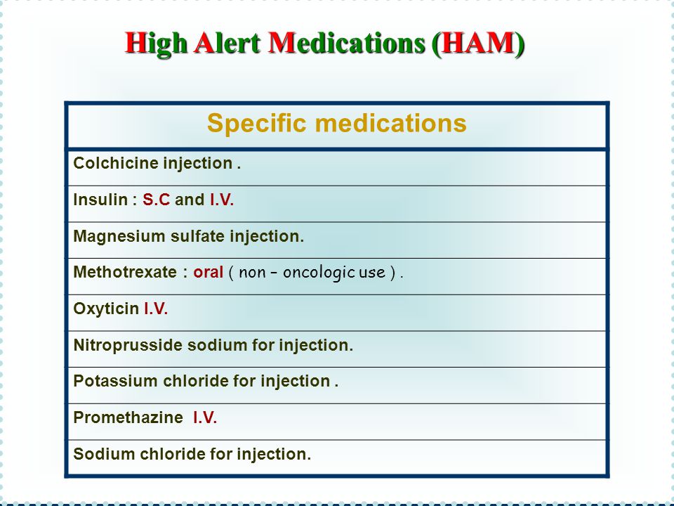 Presented by:Kenny-Joe Wallen Independent Double Checks for High Alert  Medications in the Perioperative period. - ppt download