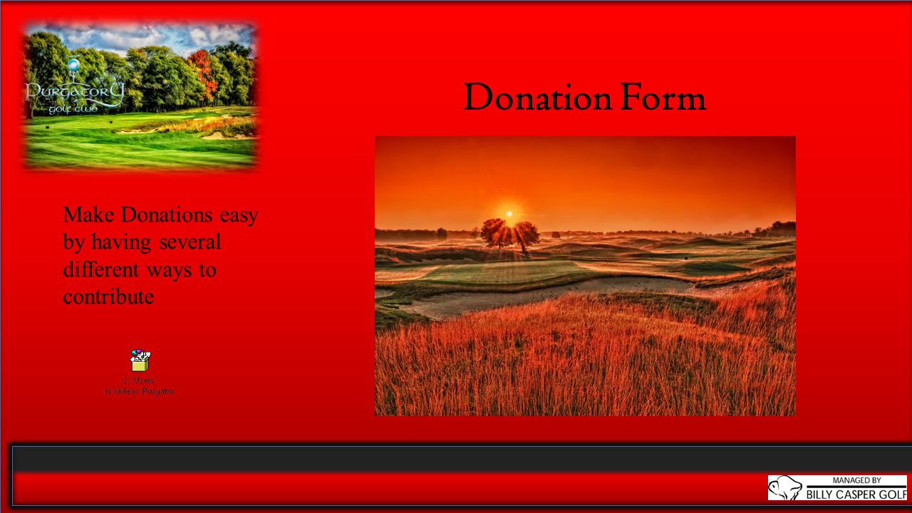 Donation Form Make Donations easy by having several different ways to contribute