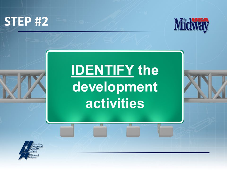 STEP #2 IDENTIFY the development activities