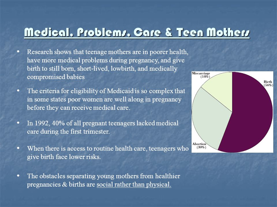 problems teenage mothers face
