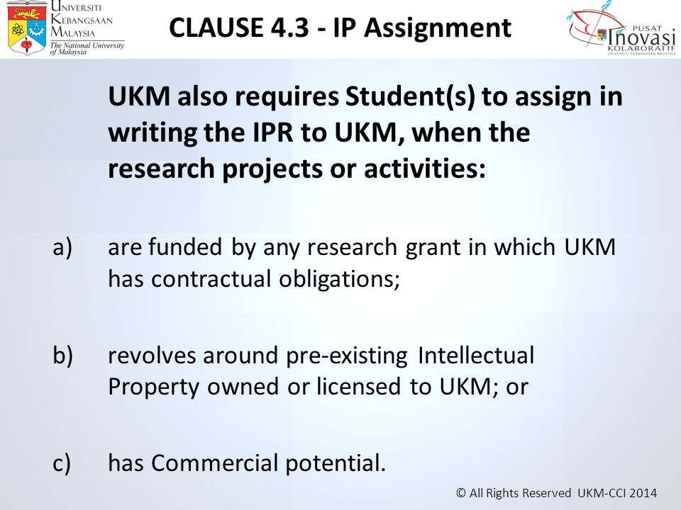 Briefing on UKM Intellectual Property (IP) Policy Prof. Dr. Juhana