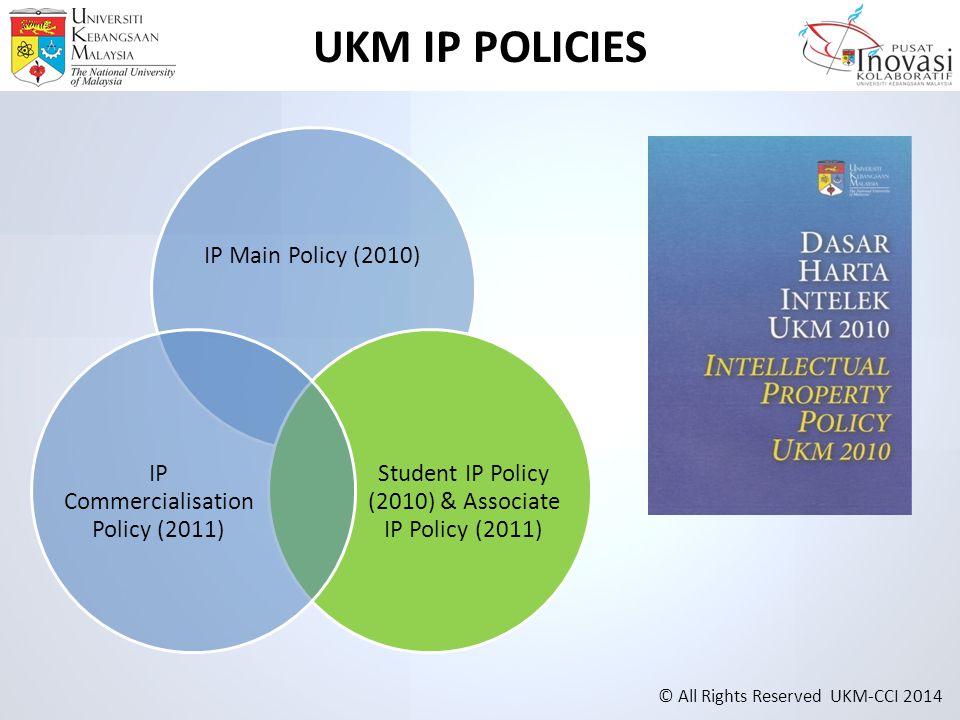 Briefing on UKM Intellectual Property (IP) Policy Prof. Dr. Juhana