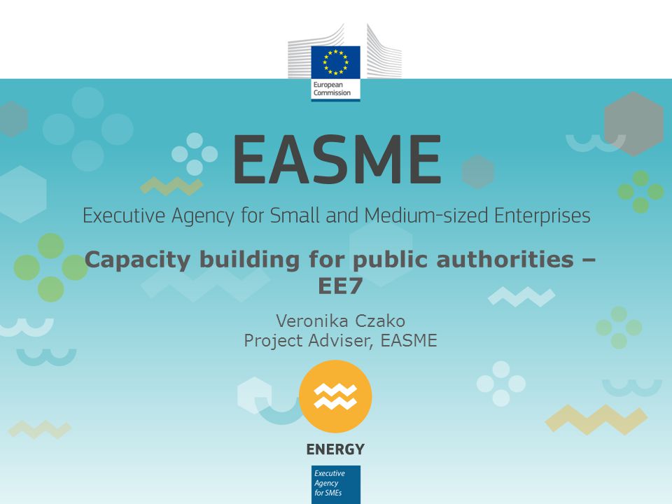 Capacity building for public authorities – EE7 Veronika Czako Project Adviser, EASME